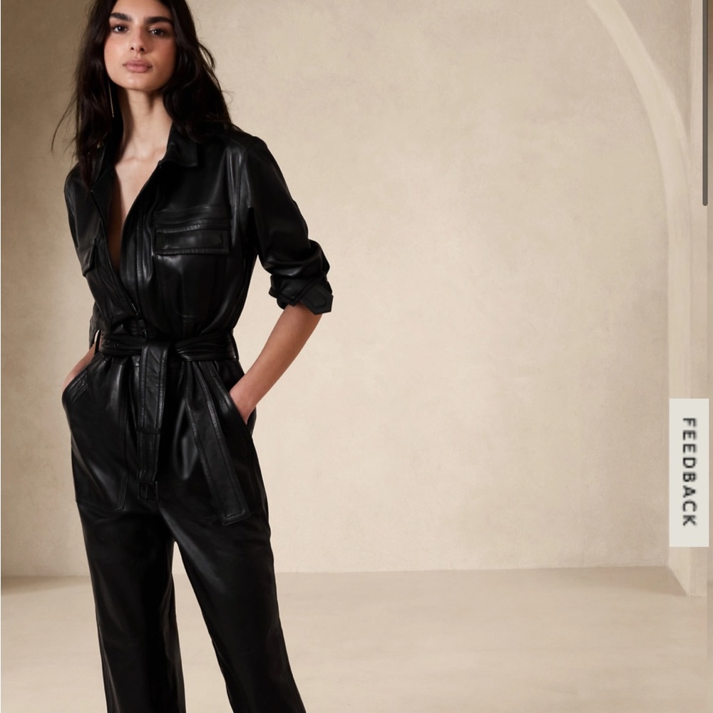 Medium BANANA REPUBLIC LEATHER JUMPSUIT